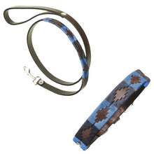 Leather Dog Collar & Lead - Azules by Pampeano Accessories Pampeano M / 50CM L / 2.5CM W Skinny 