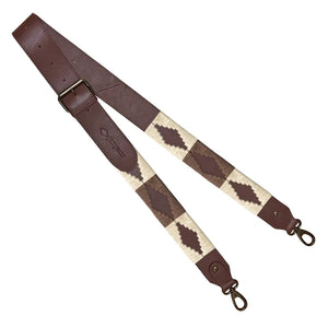 Standard Width Brown Leather Strap w/ Cream & Brown Stitching by Pampeano Accessories Pampeano   