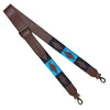 Standard Width Brown Leather Strap w/ Navy & Blue Stitching by Pampeano