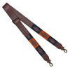 Standard Width Brown Leather Strap w/ Navy & Orange Stitching by Pampeano