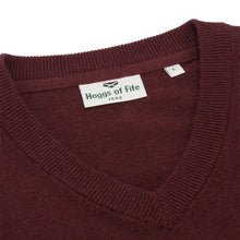 Stirling II Cotton L/S Pullover - Berry Red by Hoggs of Fife Knitwear Hoggs of Fife   