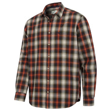 Tiree Herringbone Check Shirt - Rust/Olive/Navy by Hoggs of Fife Shirts Hoggs of Fife   